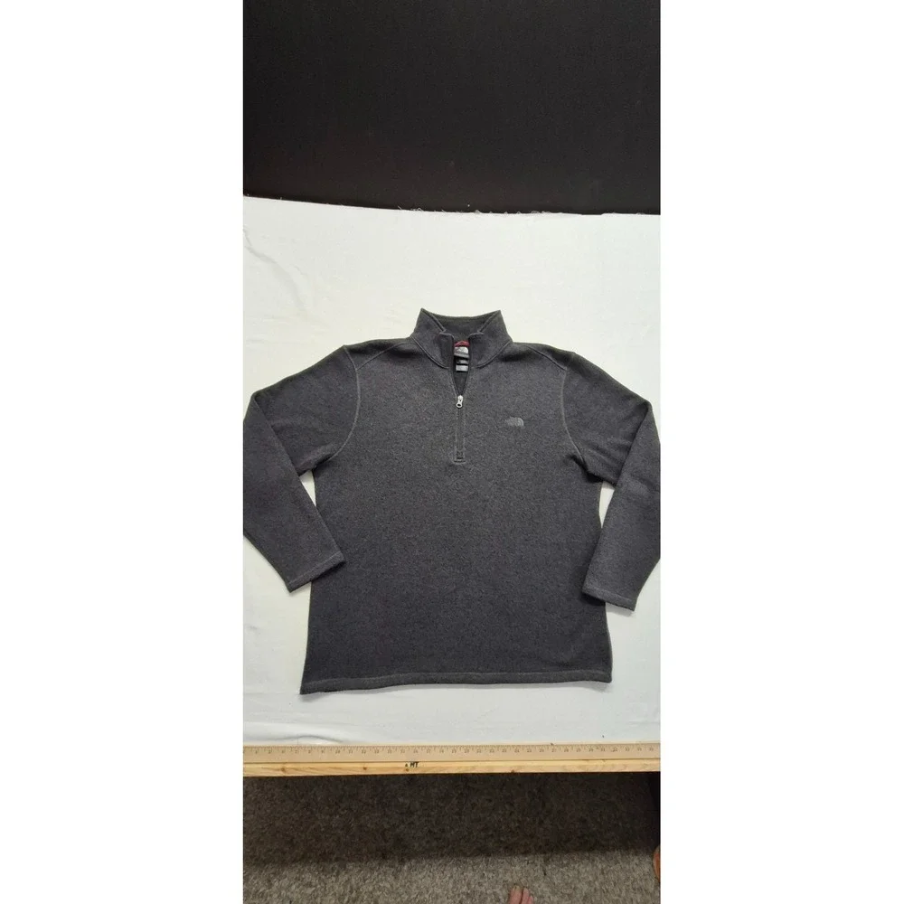 The North Face Jacket Mens X-Large Gray Half Zip Fleece Casual Outdoors‎ Hiking